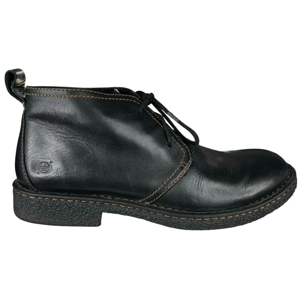 Born Men’s Harrison Black Leather lace Up Chukka Boots Size US 9